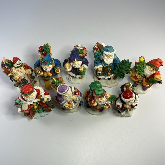 Lot of 9 Bronson Collectibles "Old World Santas" Figurines Vintage Christmas 90s - Picture 6 of 12
